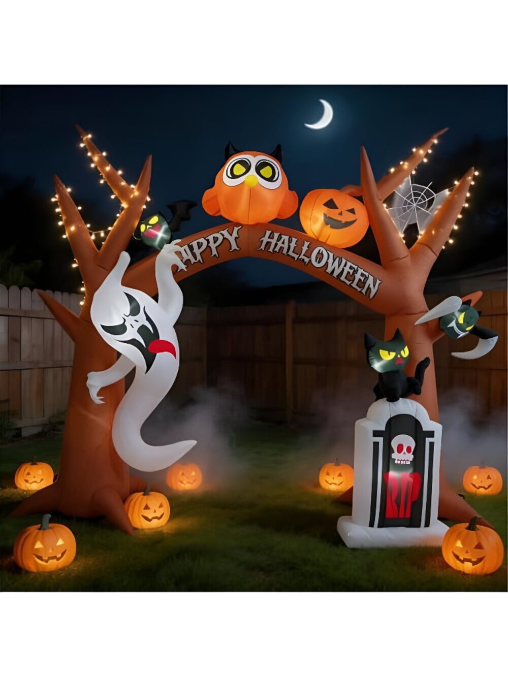 10.5FT Halloween Inflatable,Built-in Warm LED Lights